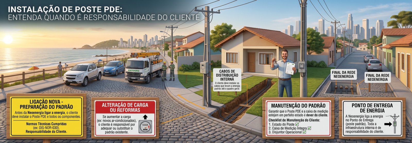 Instalação Poste Padrão